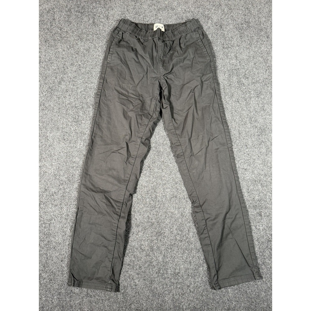 Pact Daily Twill Pants Men's Small Gray Organic Cotton Stretch Drawstring